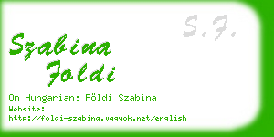 szabina foldi business card